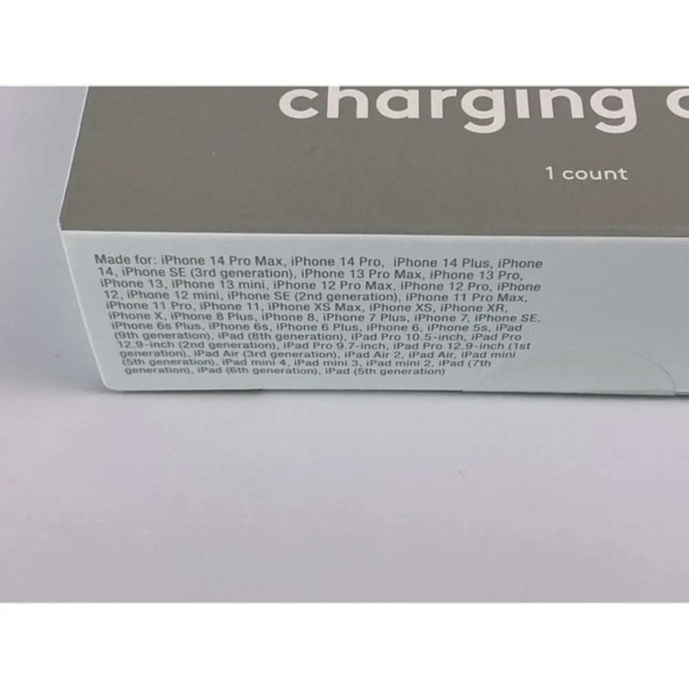 Heyday‎ Lightning to USB-A Charging Cables Lot 6ft Marble + 4ft Black – New